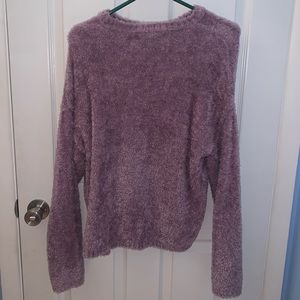 Purple fuzzy sweater
